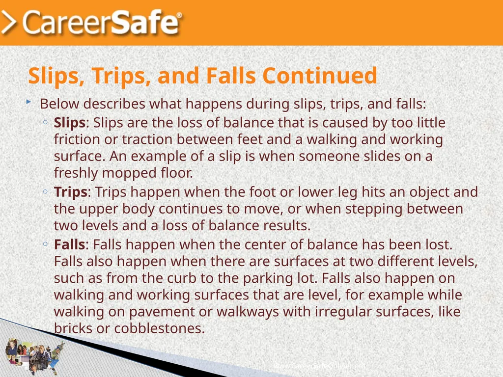 www.CareerSafeOnline.com Walking and Working - slide 8 of 39
