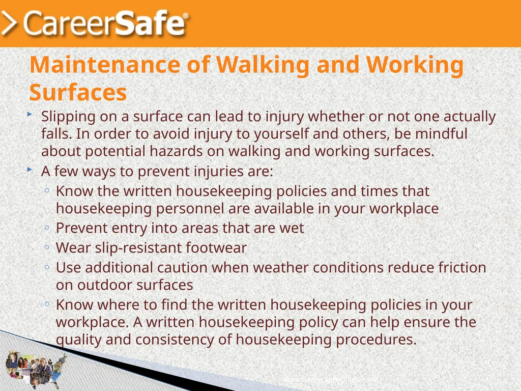www.CareerSafeOnline.com Walking and Working - slide 9 of 39