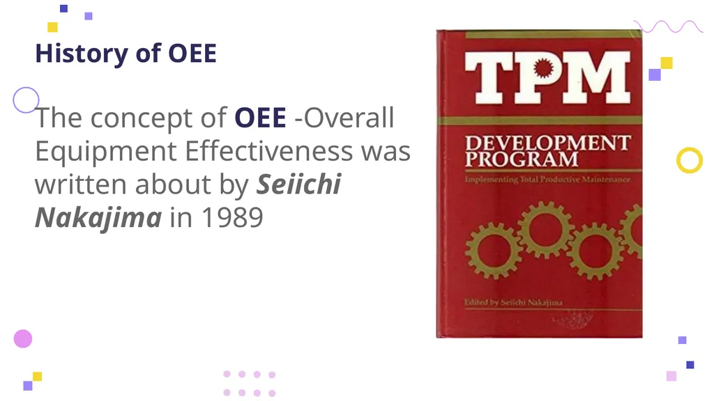 OVERALL EQUIPMENT EFFICIENCY Principles, - slide 5 of 42