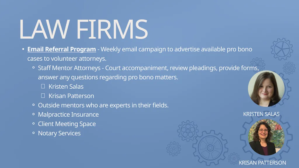 DEVELOPING THE RELATIONSHIP BETWEEN LAW FIRMS, LAW - slide 10 of 27