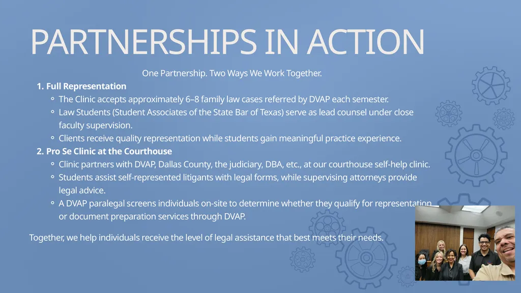 DEVELOPING THE RELATIONSHIP BETWEEN LAW FIRMS, LAW - slide 14 of 27