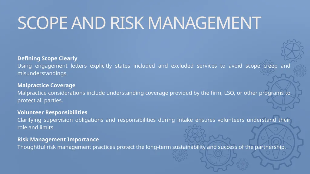 DEVELOPING THE RELATIONSHIP BETWEEN LAW FIRMS, LAW - slide 22 of 27