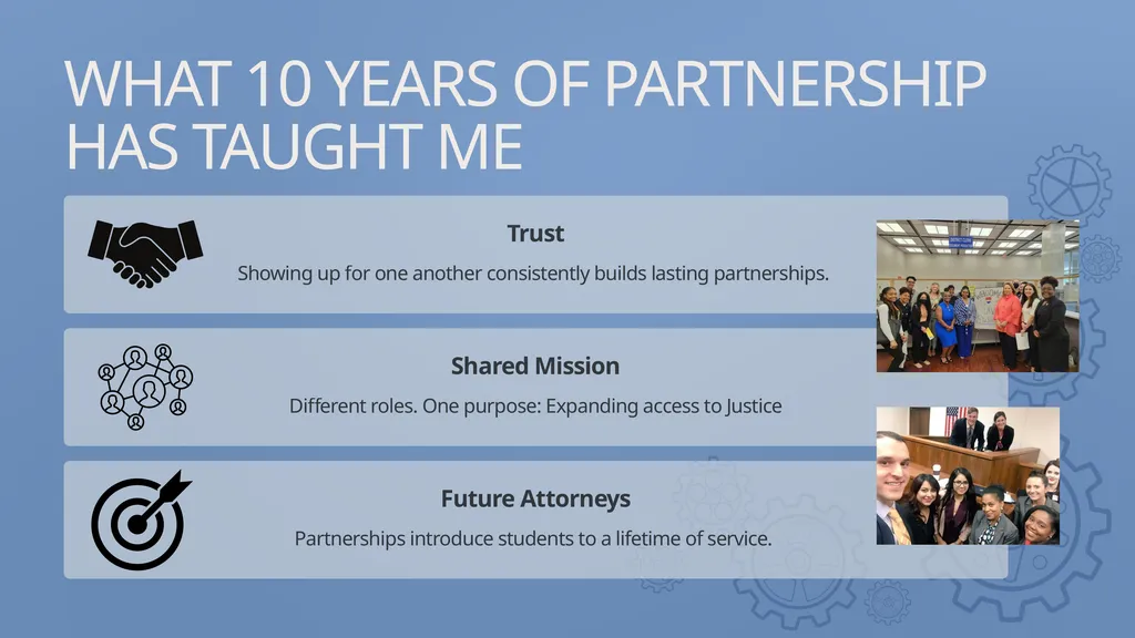 DEVELOPING THE RELATIONSHIP BETWEEN LAW FIRMS, LAW - slide 16 of 27