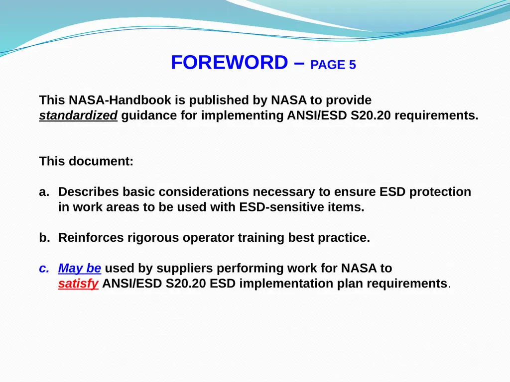 NASA-HDBK-8739.21 Workmanship Manual for - slide 2 of 49