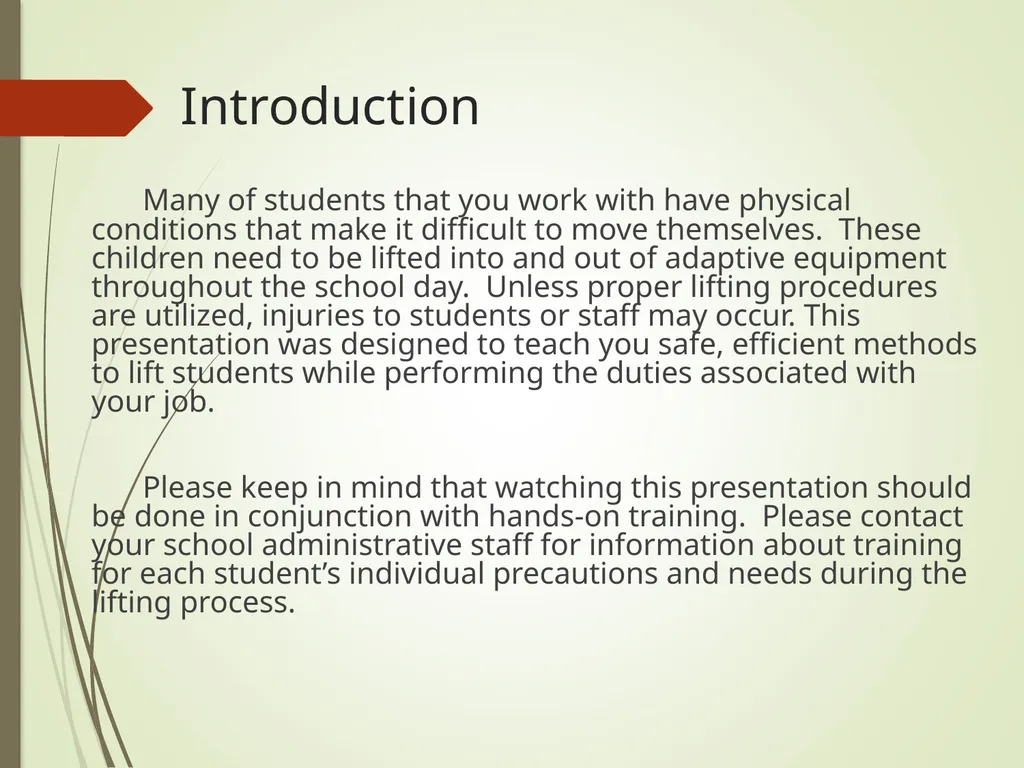 Supporting Students with Motor Needs Physical - slide 3 of 28