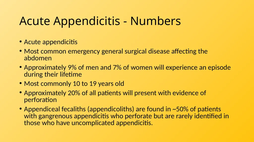 Acute Appendicitis Tyler Klee University of - slide 20 of 30