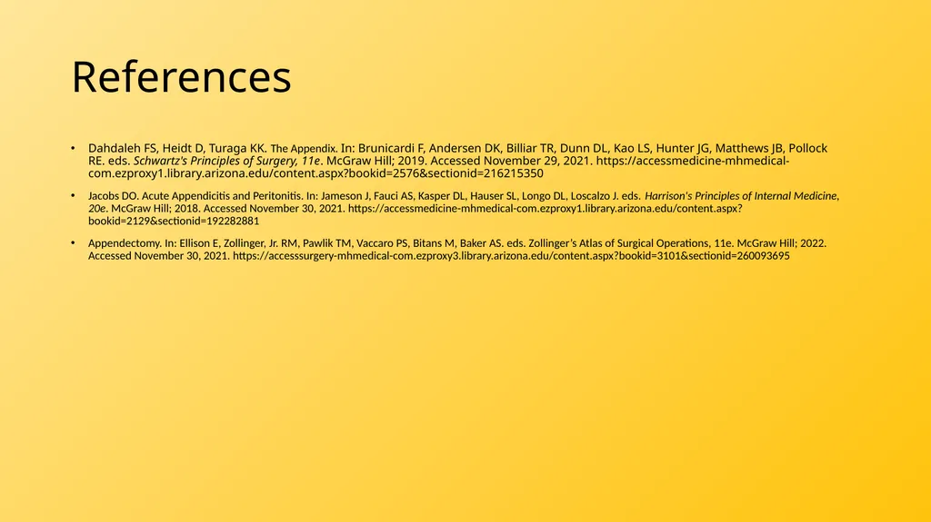 Acute Appendicitis Tyler Klee University of - slide 30 of 30