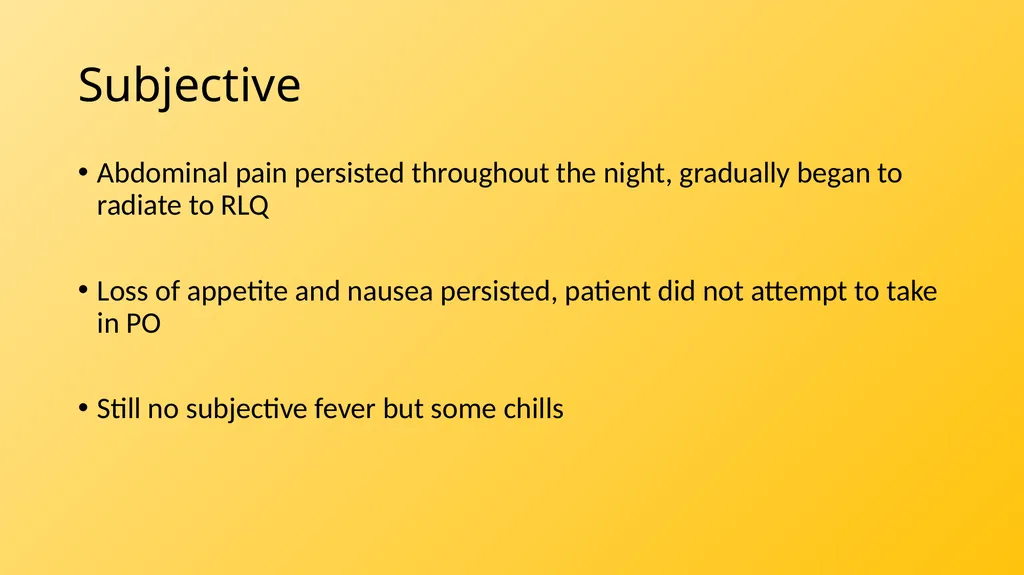 Acute Appendicitis Tyler Klee University of - slide 4 of 30