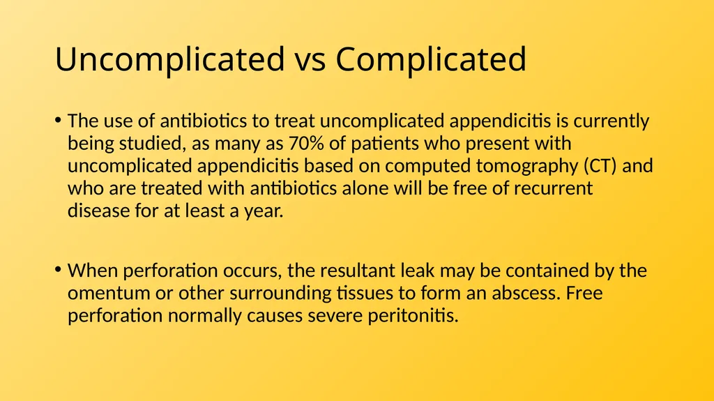 Acute Appendicitis Tyler Klee University of - slide 25 of 30