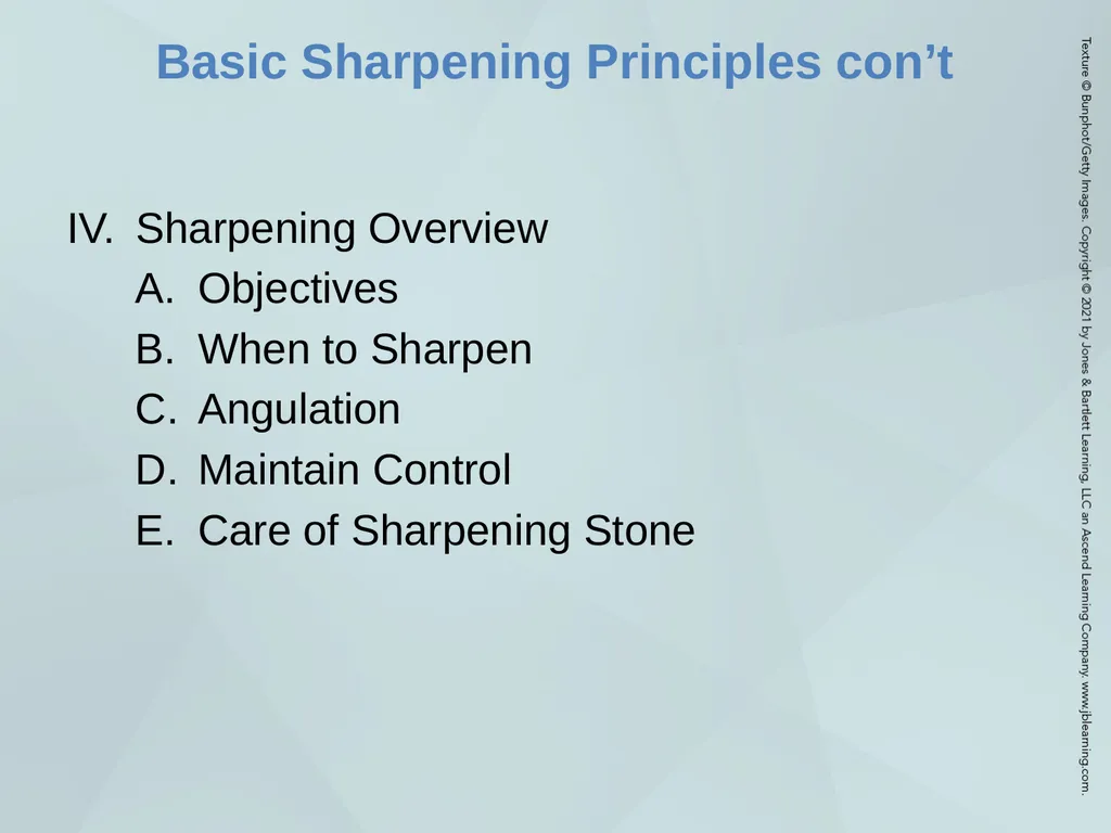 Chapter 38 Instrument Care and Sharpening Learning - slide 8 of 23