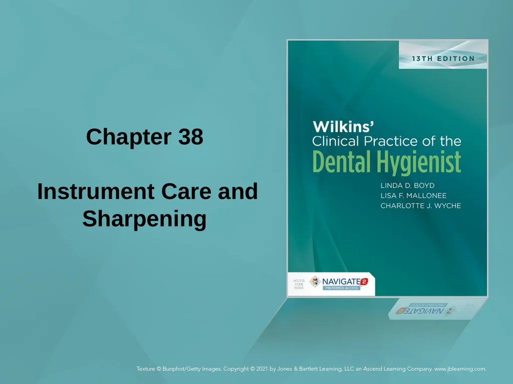Chapter 38 Instrument Care and Sharpening Learning - slide 1 of 23