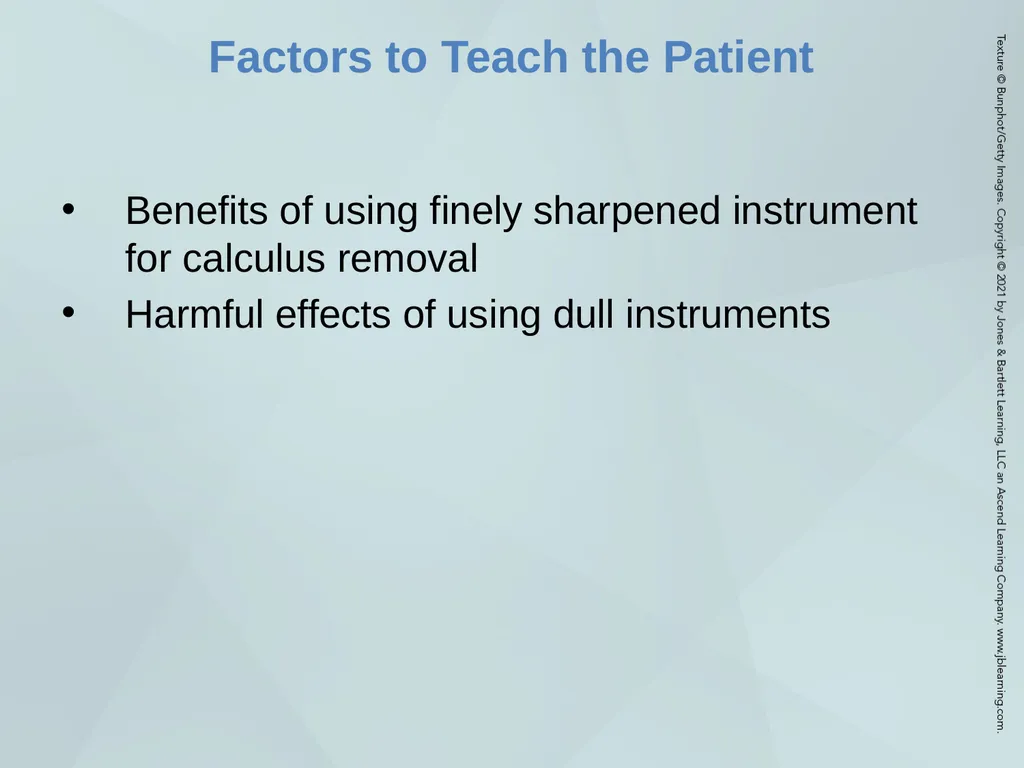 Chapter 38 Instrument Care and Sharpening Learning - slide 23 of 23