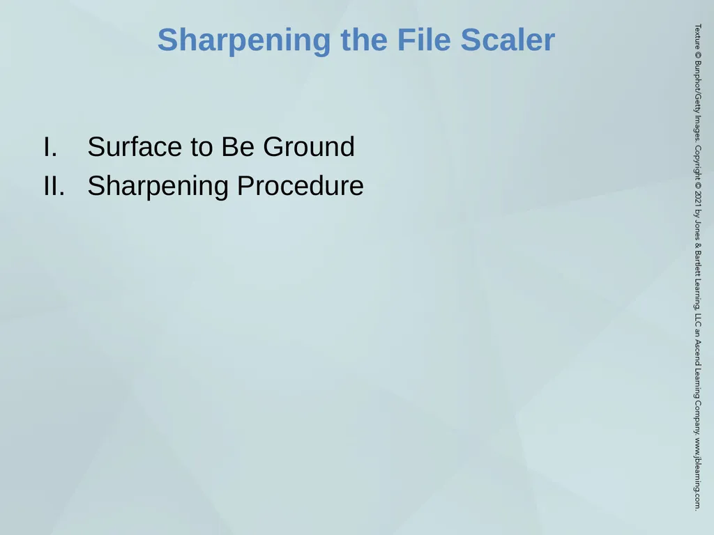 Chapter 38 Instrument Care and Sharpening Learning - slide 19 of 23