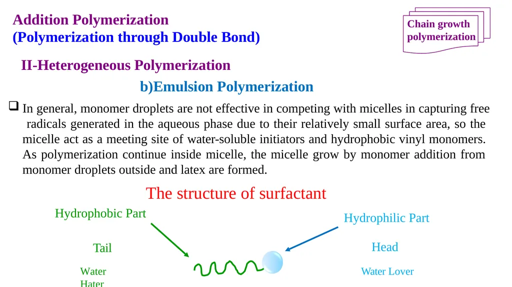 Chapter 2: General Methods for preparing Polymers - slide 111 of 156