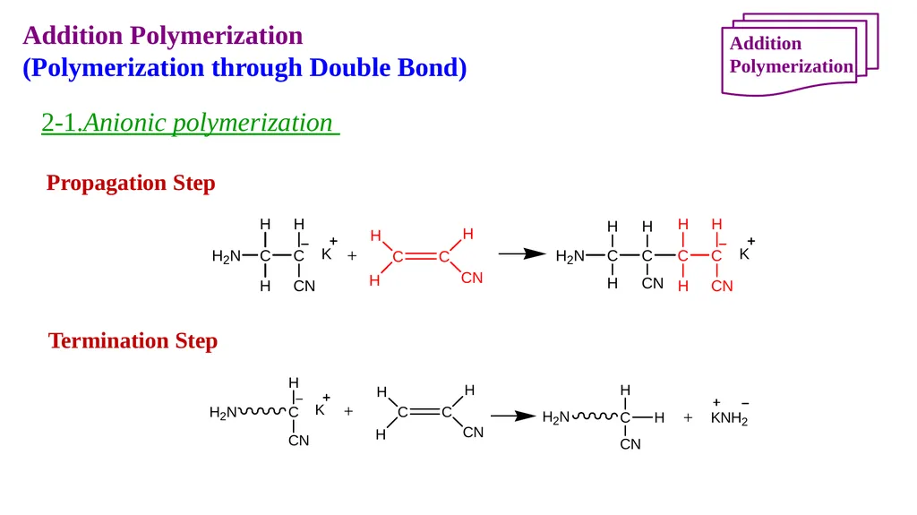 Chapter 2: General Methods for preparing Polymers - slide 118 of 156