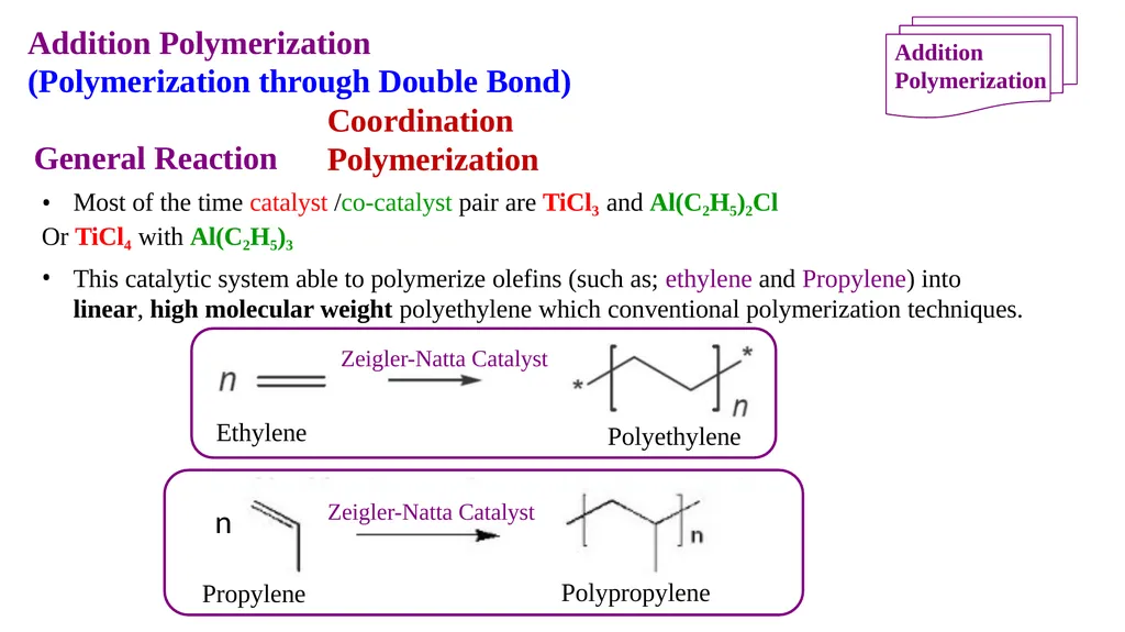 Chapter 2: General Methods for preparing Polymers - slide 131 of 156