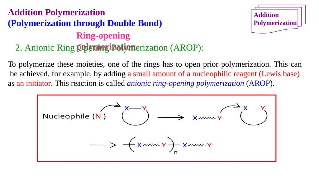 Chapter 2: General Methods for preparing Polymers - slide 147 of 156