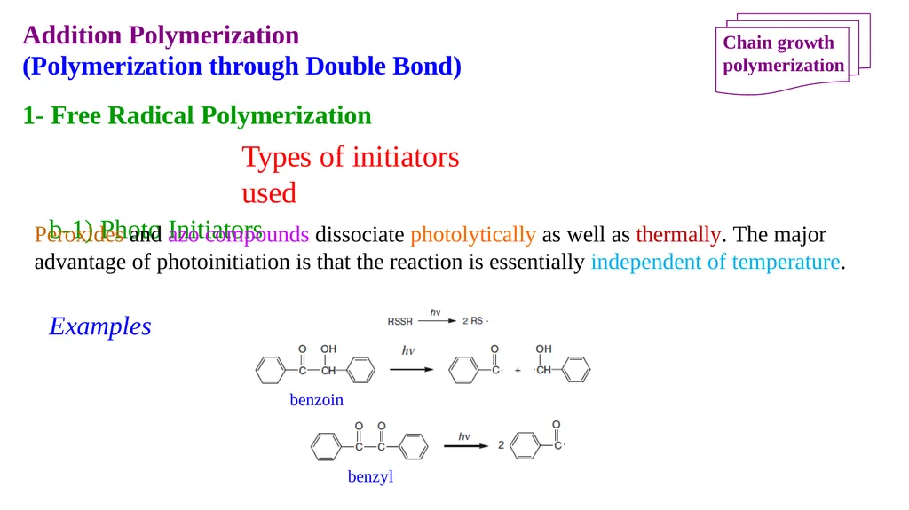 Chapter 2: General Methods for preparing Polymers - slide 87 of 156