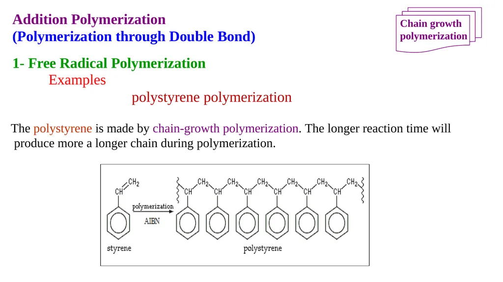 Chapter 2: General Methods for preparing Polymers - slide 97 of 156