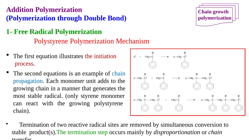Chapter 2: General Methods for preparing Polymers - slide 98 of 156