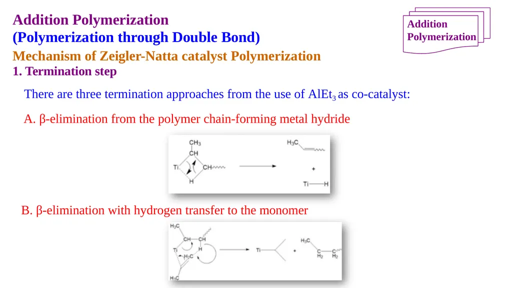 Chapter 2: General Methods for preparing Polymers - slide 136 of 156