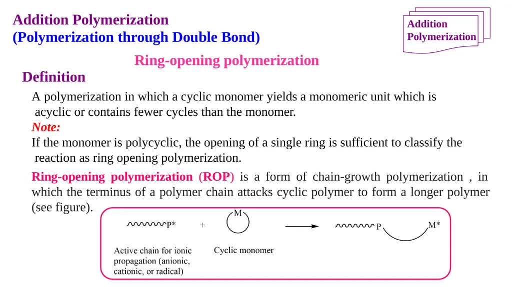 Chapter 2: General Methods for preparing Polymers - slide 142 of 156