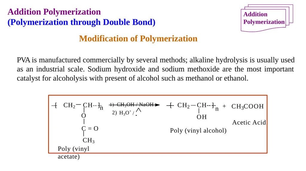 Chapter 2: General Methods for preparing Polymers - slide 154 of 156
