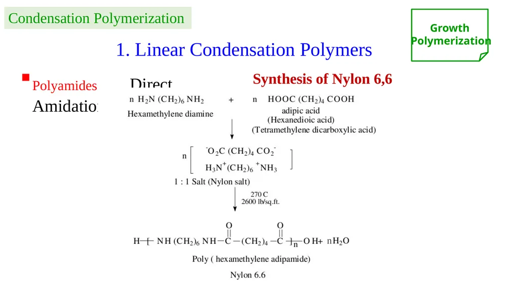 Chapter 2: General Methods for preparing Polymers - slide 10 of 156