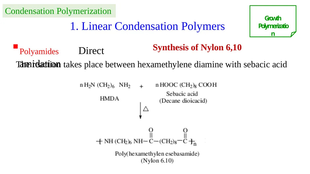 Chapter 2: General Methods for preparing Polymers - slide 11 of 156