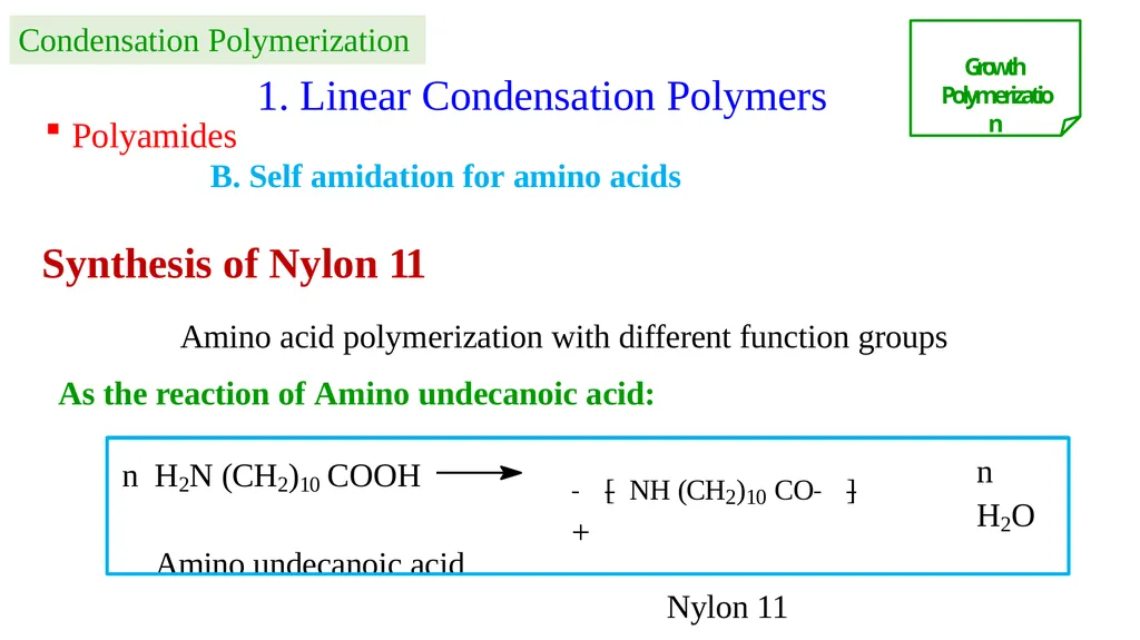Chapter 2: General Methods for preparing Polymers - slide 12 of 156