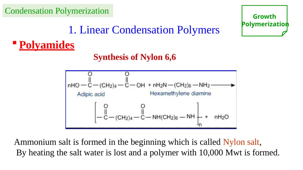 Chapter 2: General Methods for preparing Polymers - slide 9 of 156