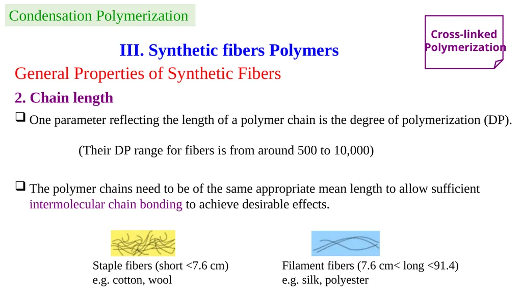 Chapter 2: General Methods for preparing Polymers - slide 68 of 156