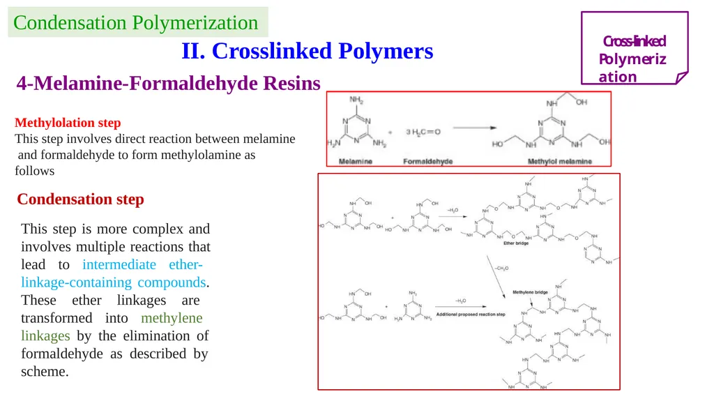 Chapter 2: General Methods for preparing Polymers - slide 45 of 156