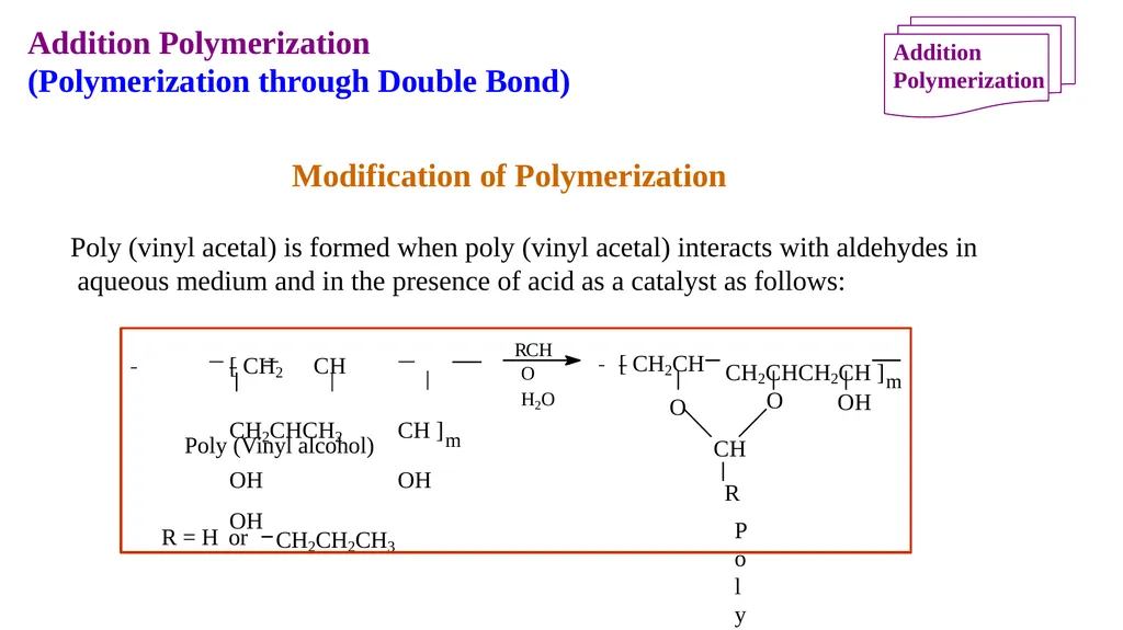 Chapter 2: General Methods for preparing Polymers - slide 155 of 156