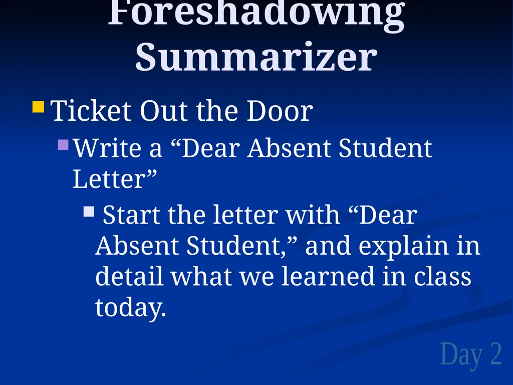 What is the difference between foreshadowing and a - slide 16 of 18