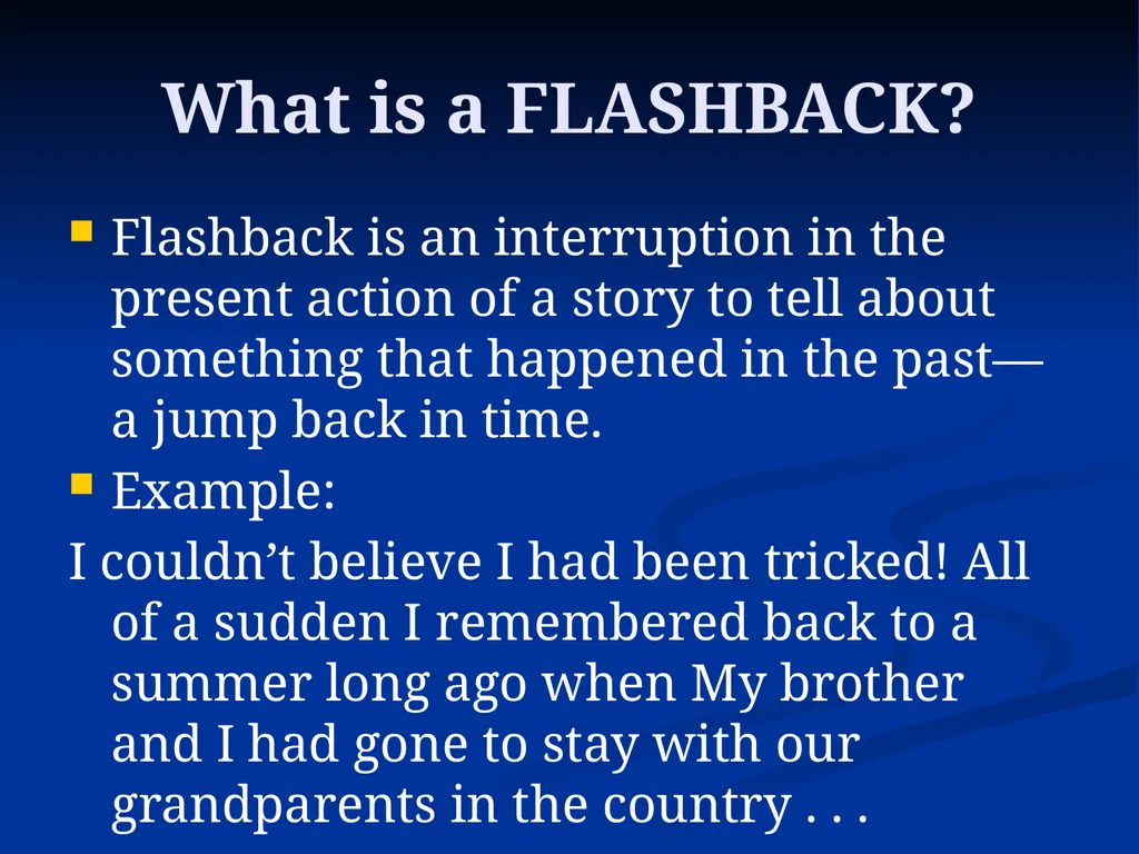 What is the difference between foreshadowing and a - slide 17 of 18