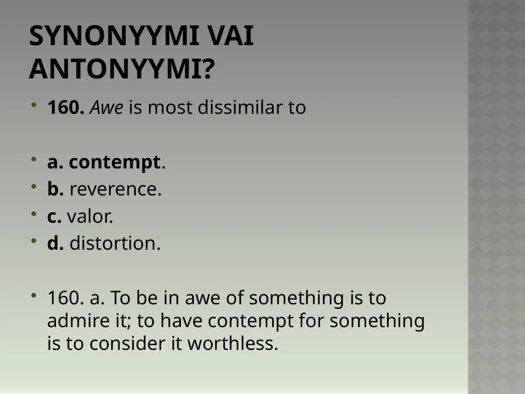 Synonyymeja 1. Which word means the same as - slide 324 of 494