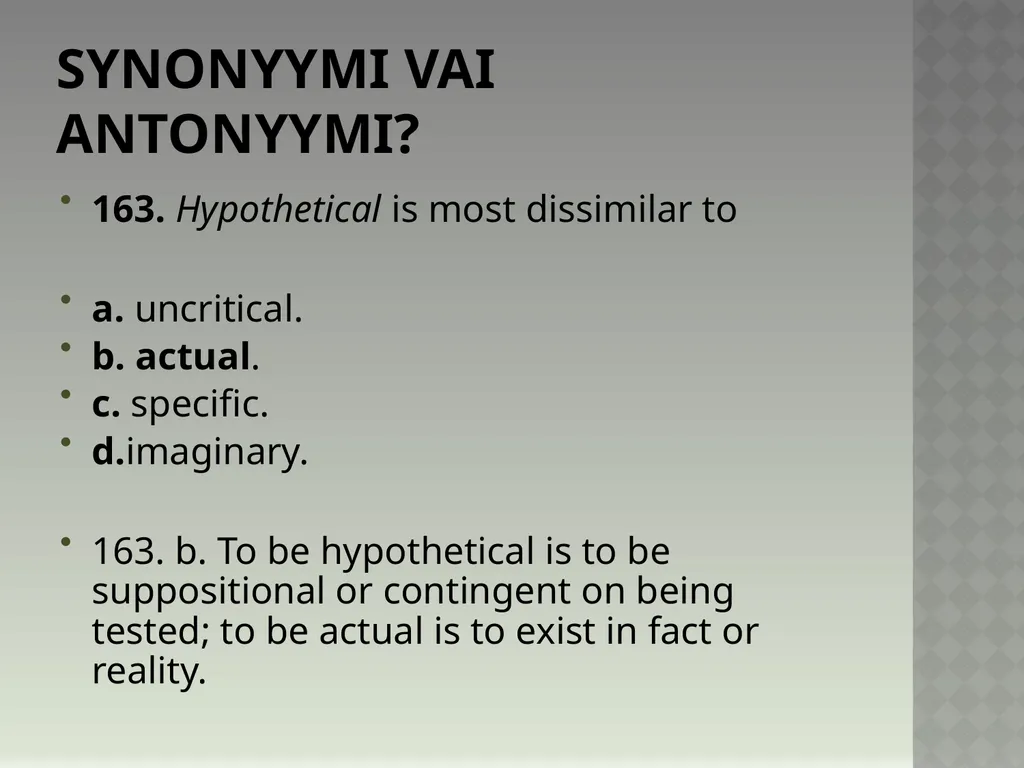 Synonyymeja 1. Which word means the same as - slide 330 of 494