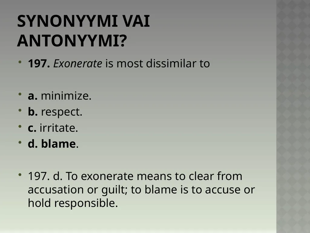 Synonyymeja 1. Which word means the same as - slide 398 of 494