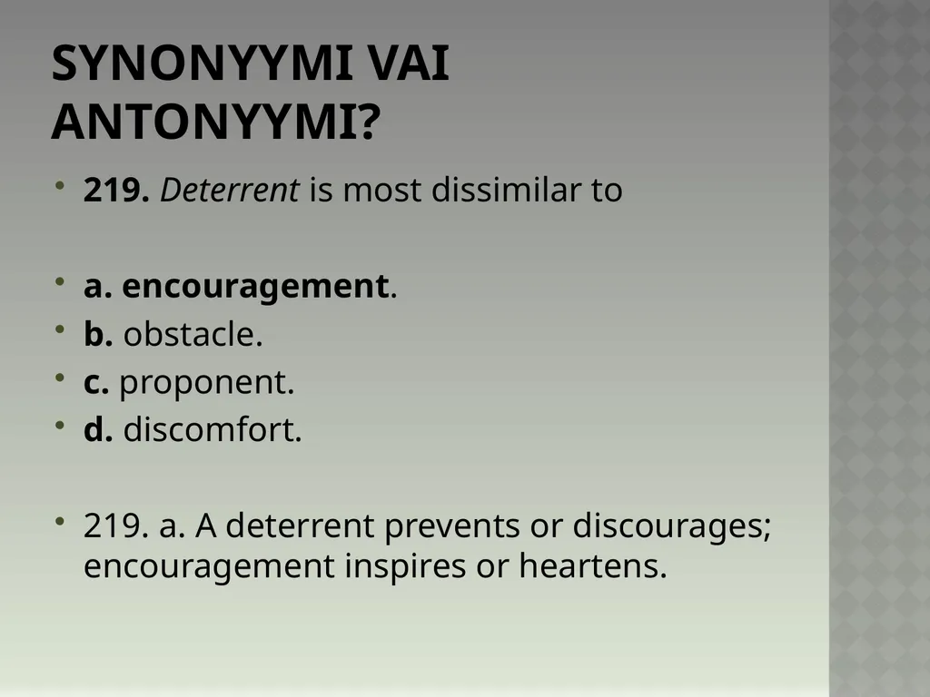 Synonyymeja 1. Which word means the same as - slide 442 of 494