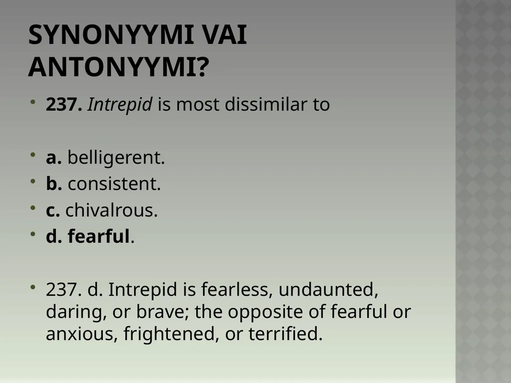 Synonyymeja 1. Which word means the same as - slide 478 of 494