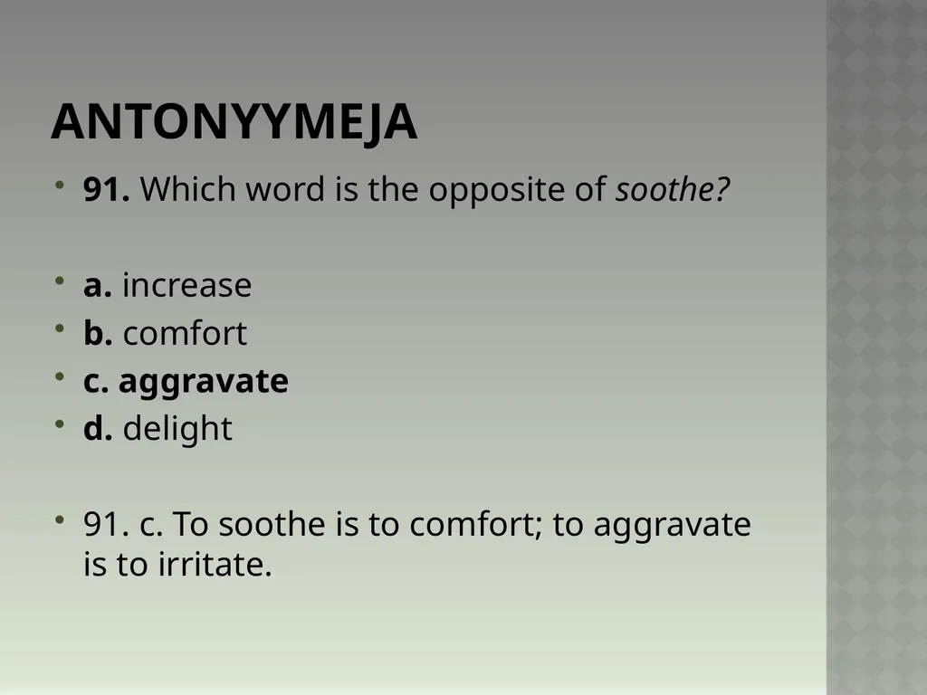 Synonyymeja 1. Which word means the same as - slide 184 of 494