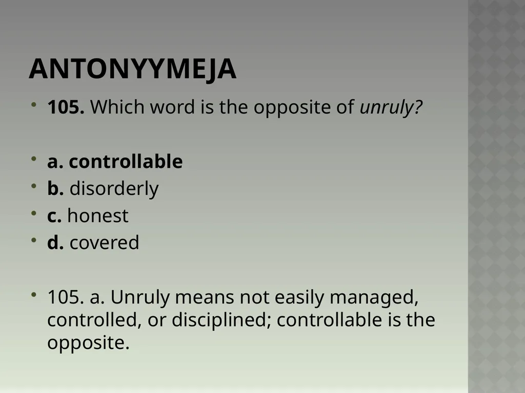 Synonyymeja 1. Which word means the same as - slide 212 of 494