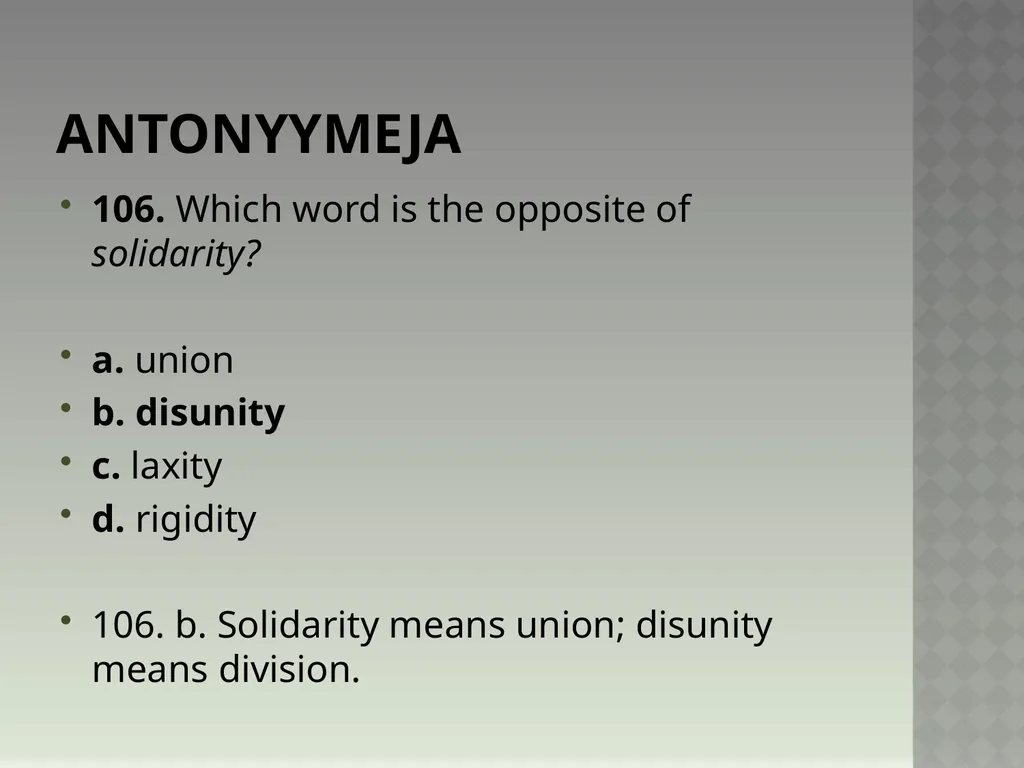 Synonyymeja 1. Which word means the same as - slide 214 of 494