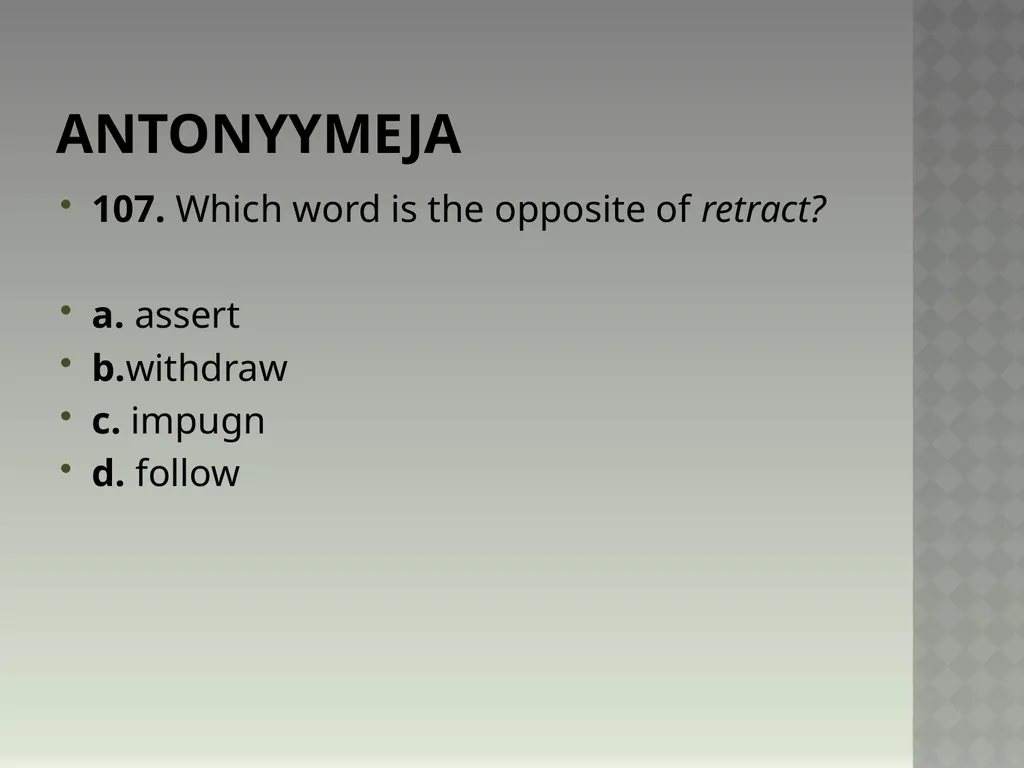 Synonyymeja 1. Which word means the same as - slide 215 of 494