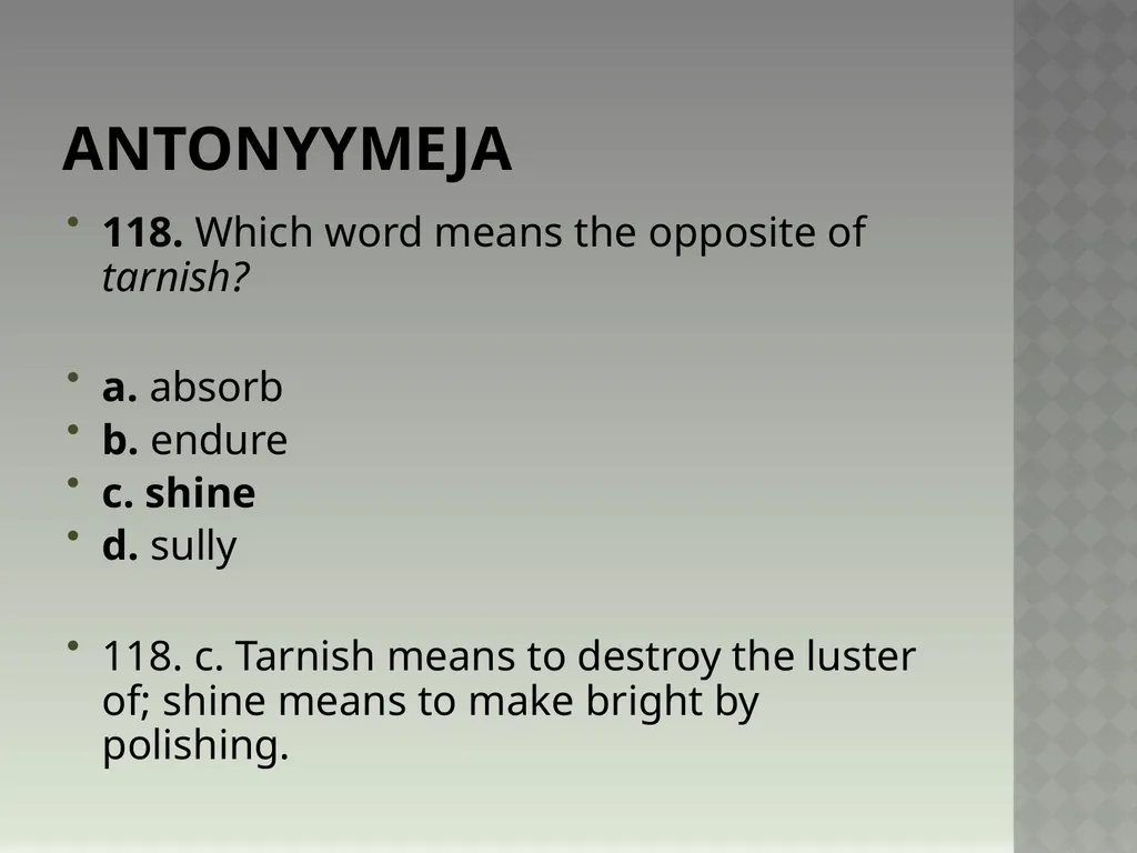 Synonyymeja 1. Which word means the same as - slide 238 of 494