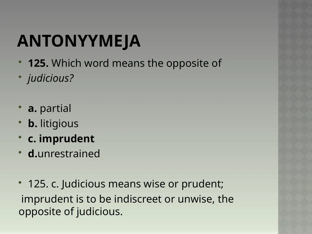 Synonyymeja 1. Which word means the same as - slide 252 of 494