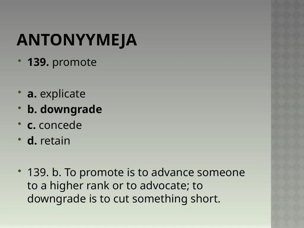 Synonyymeja 1. Which word means the same as - slide 281 of 494