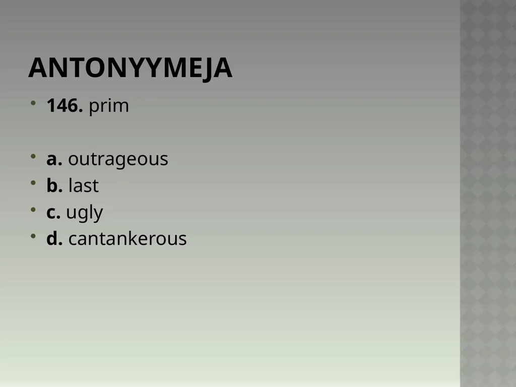 Synonyymeja 1. Which word means the same as - slide 294 of 494