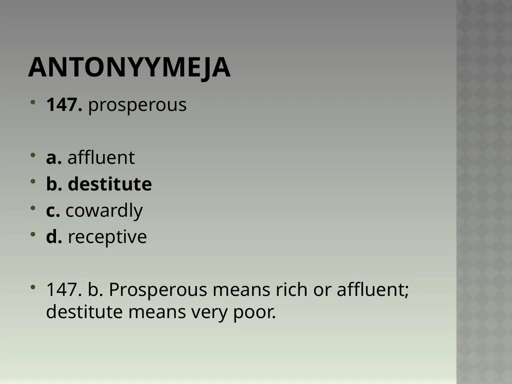 Synonyymeja 1. Which word means the same as - slide 297 of 494